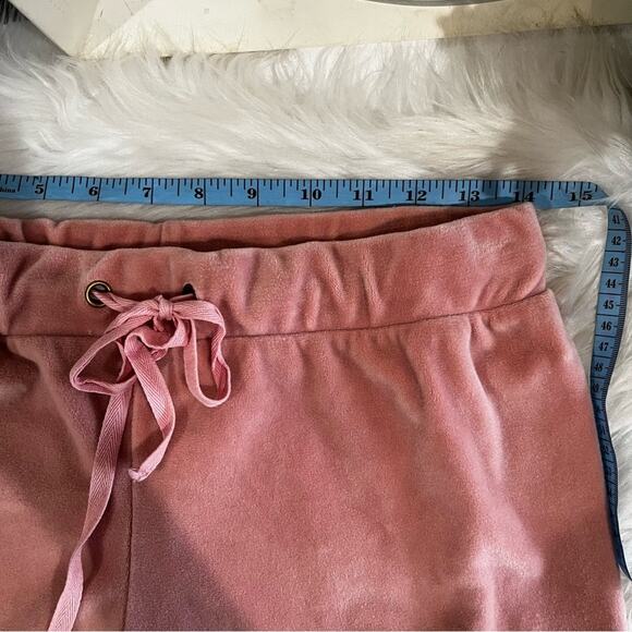 NEW Tart x Nordstrom Velour Drawstring Waist Cuffed Ankle Lounge Joggers Pink M - Picture 11 of 12